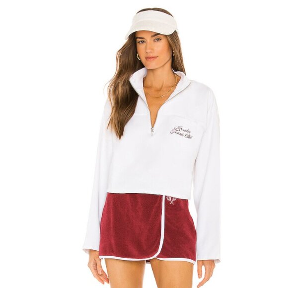 Revolve Half Zip Tennis Club Sweatshirt rare NWOT - Picture 1 of 7